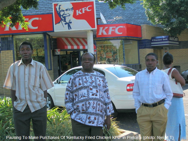 At a KFC fast food shop Pretoria (photo: Njei M.T)